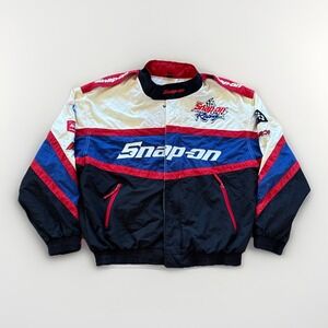 Vintage Snap-On Racing Jacket Mens XL NASCAR 90s Full Zip Windbreaker Swingster